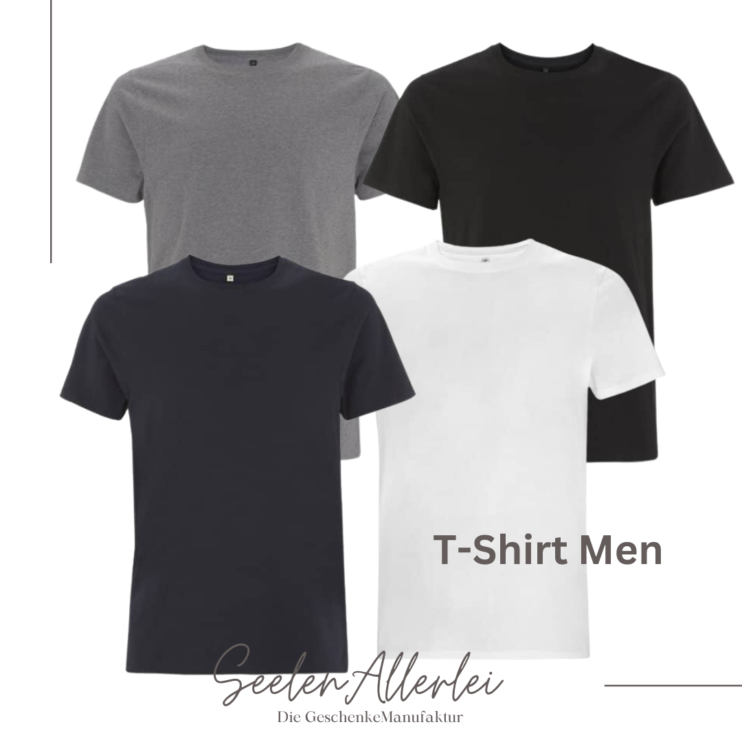 4 verschieden farbige Shirts zur Auswahl vor weißem Hintergrund